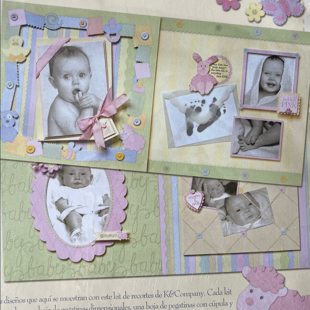 Baby Girl Scrap Kit - Pink and Yellow - Picture 7 of 10